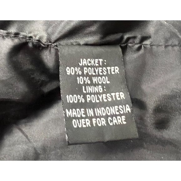 𝅺A. Byer women's gray snap front lined coat size Medium wide sleeves, tie - Picture 8 of 8